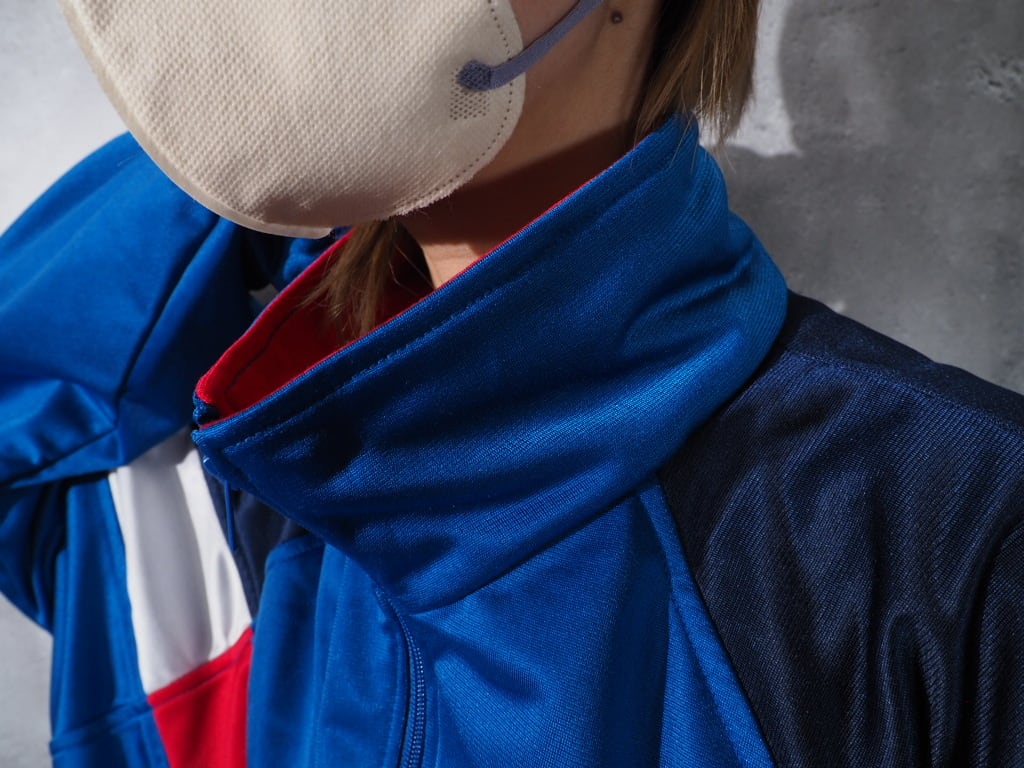 1990s Multi color panel Switching vintage loose Track jacket