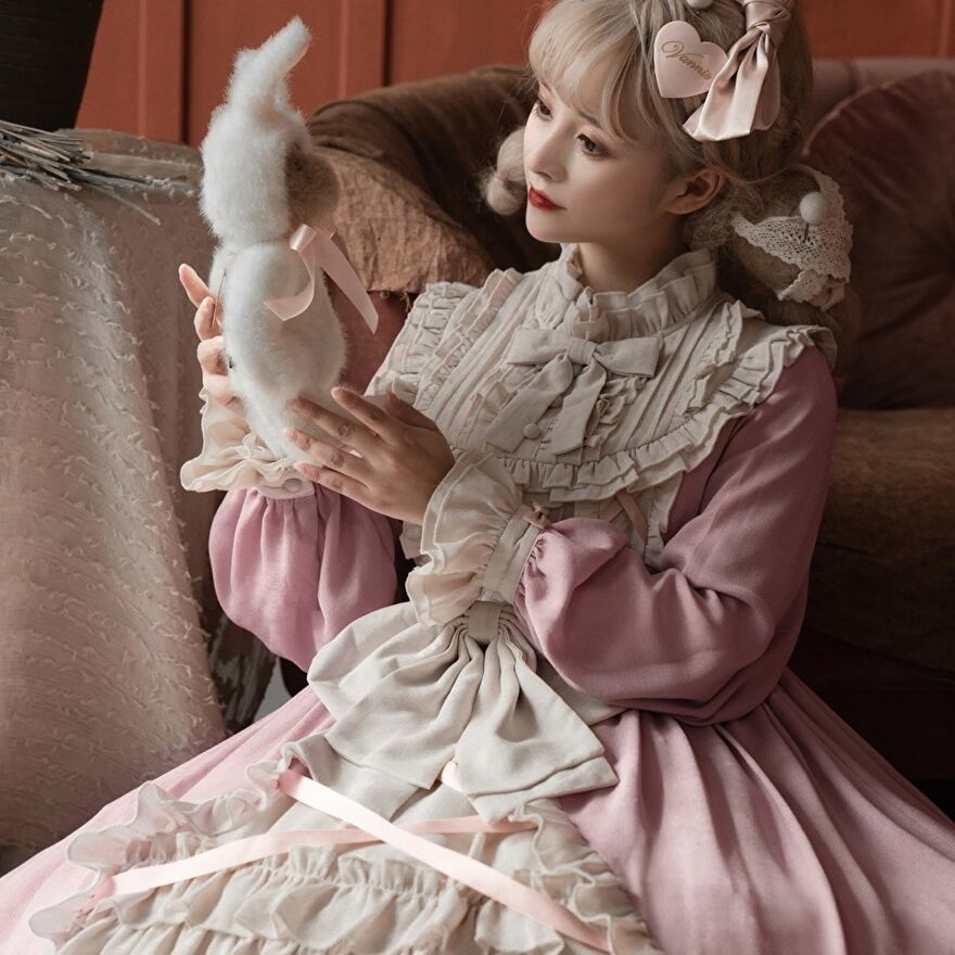 SEASONZ クラロリ エレガント ノスタルジック フリル ウエストリボン