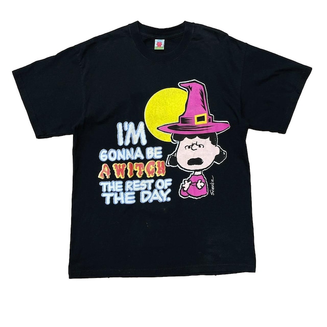 PEANUTS LUCY VAN PETT I'M GONNA BE WITCH TEE FIT LIKE LARGE 00915