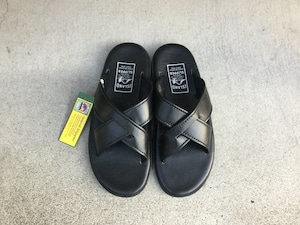 Island slipper " Cross sandal " BLACK