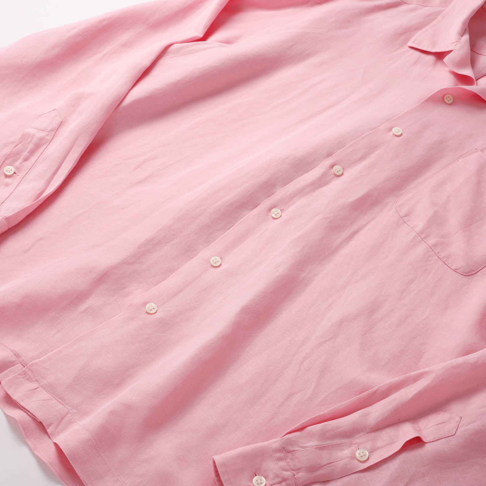 極美品】90s Ralph Lauren special linen silk open collar shirt