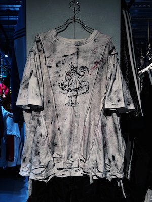 "vivid notes"Orb snake iconic design coating T-shirt