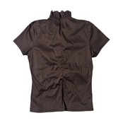 23区 ニジュウサンク 半袖フリルブラウス 38/チャコールグレー