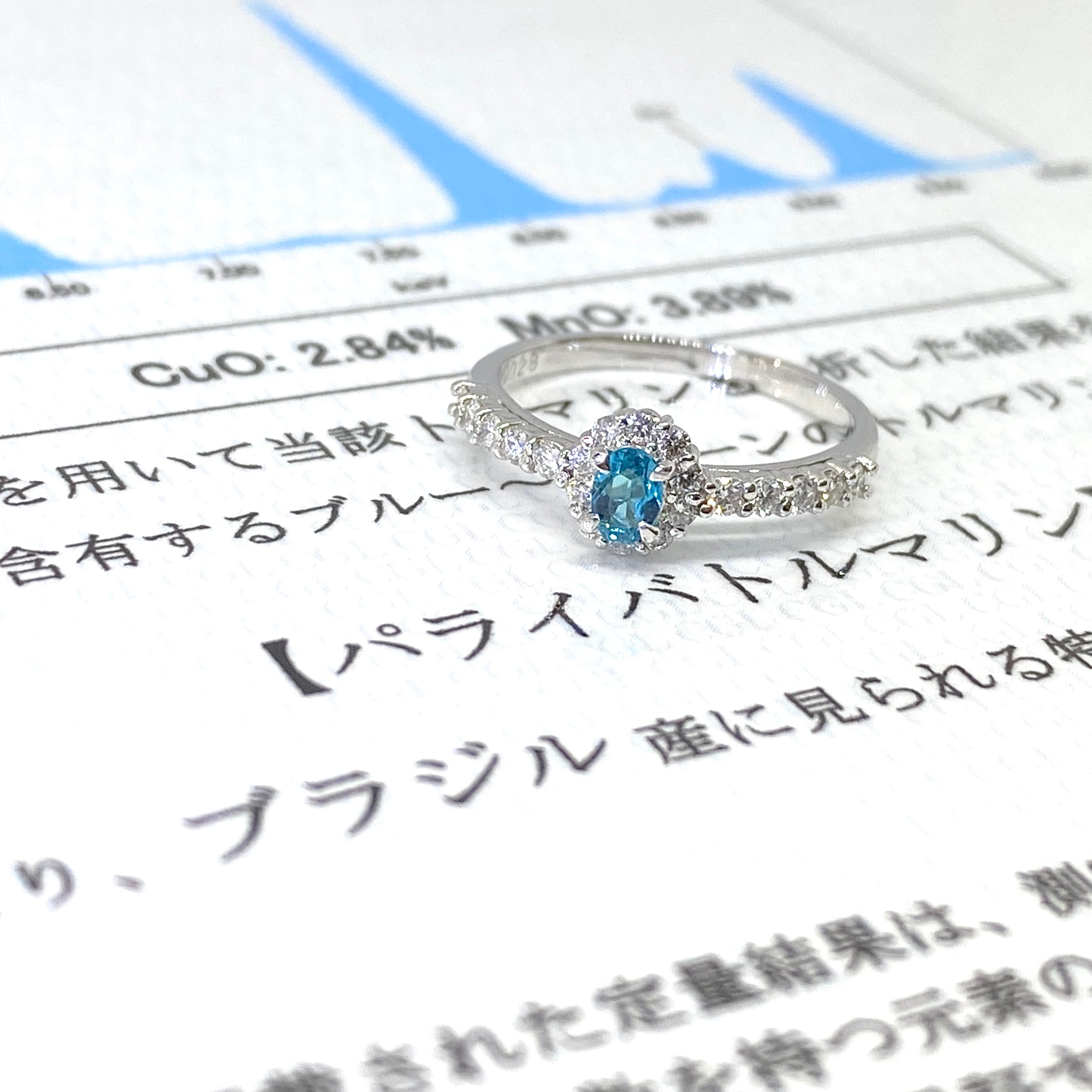 ✴︎極美品　PT950 プラチナ 0.16ct パライバトルマリン リング