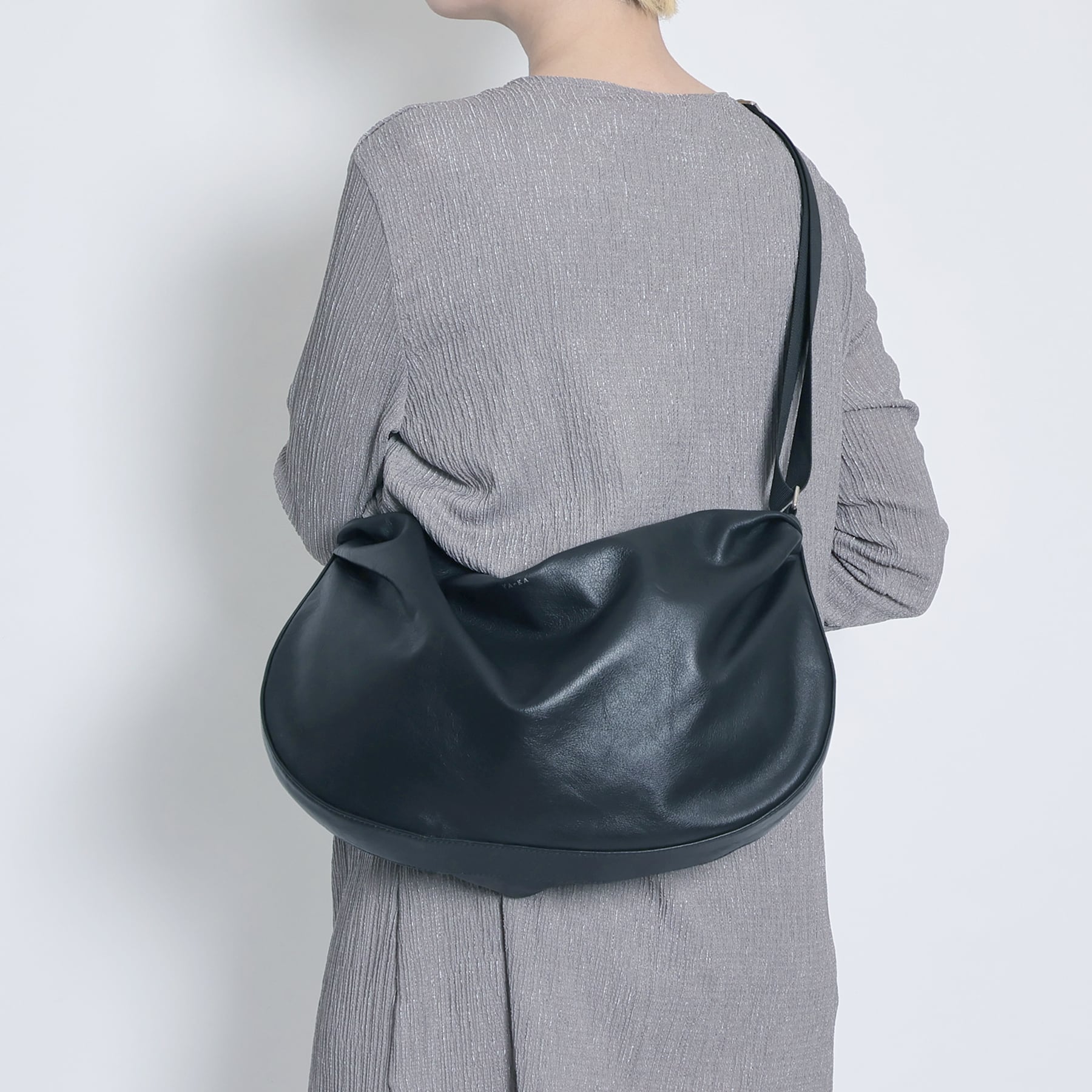 real leather big tuck design shoulder bag [tdht3] / Y2401FRB33