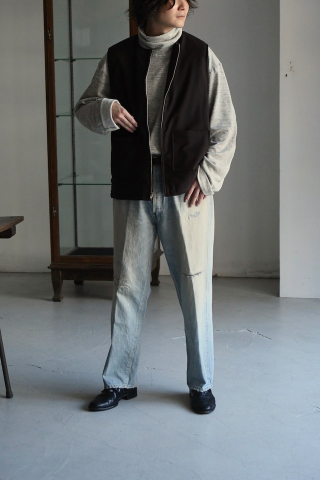 BISOWN / CORDUROY × WO/CA REVERSIBLE VEST (Brown)