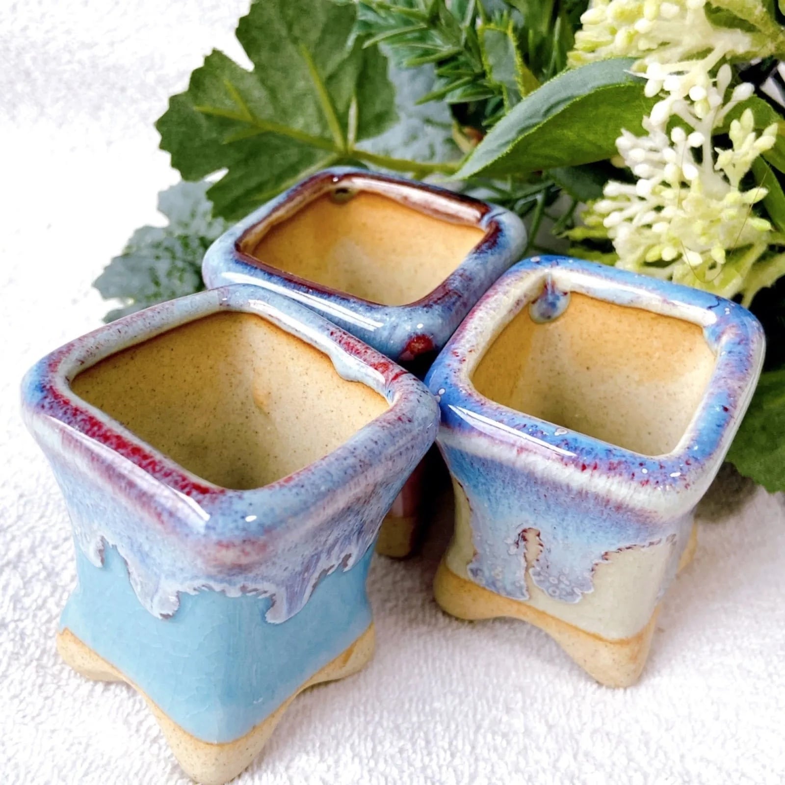 康人　山野草鉢　盆栽鉢　植木鉢　小品盆栽　多肉植物　塊根植物 六角多肉植物鉢 陶磁鉢 盆栽鉢 植木鉢 小品盆栽鉢 大品盆栽鉢