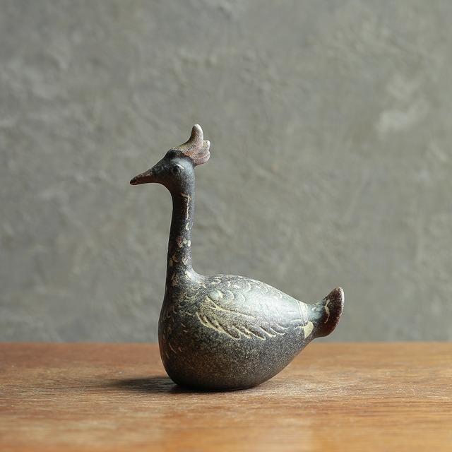 とさかが立派な、陶器の鳥