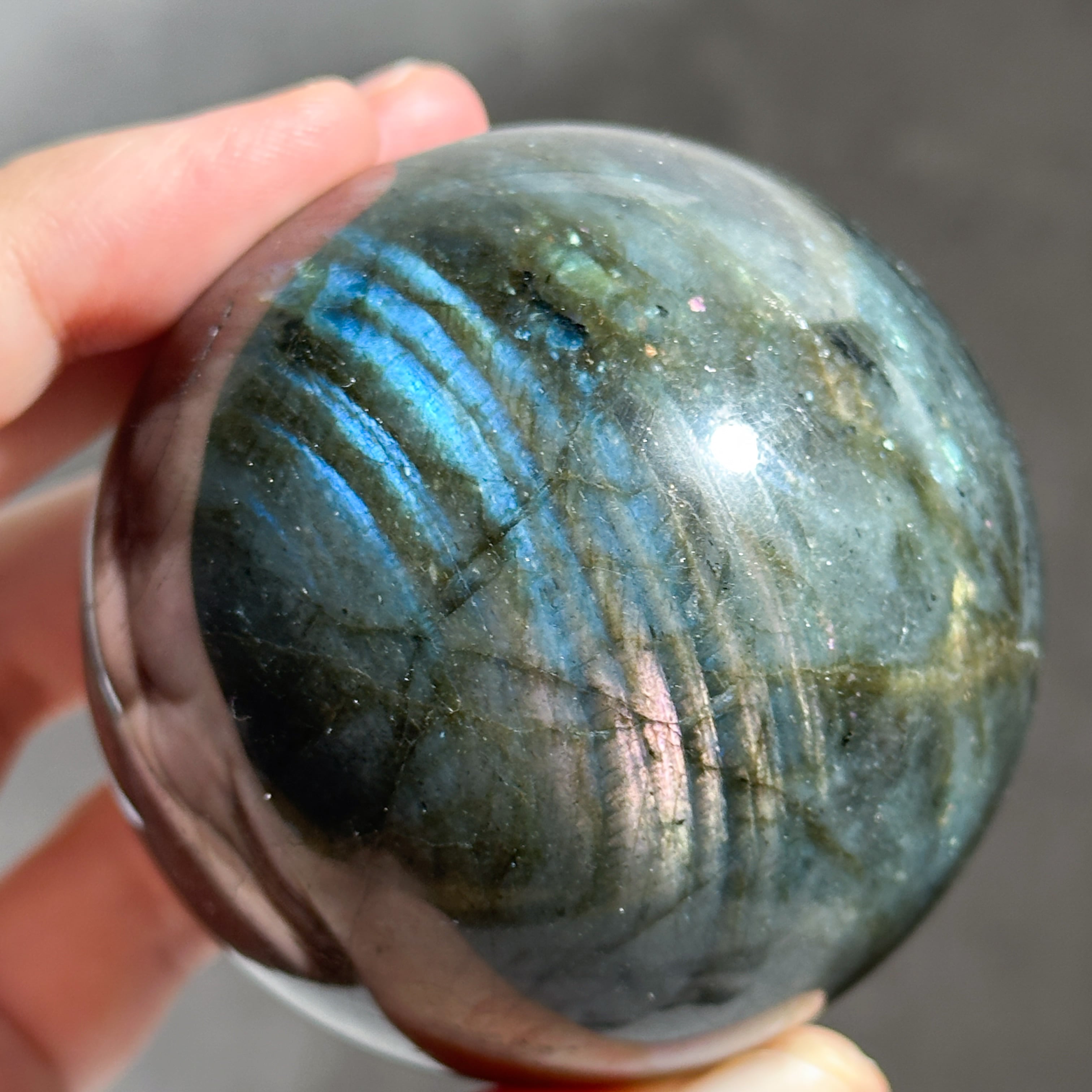 Bigラブラドライト スフィア 91◇ Labradorite ◇天然石・鉱物