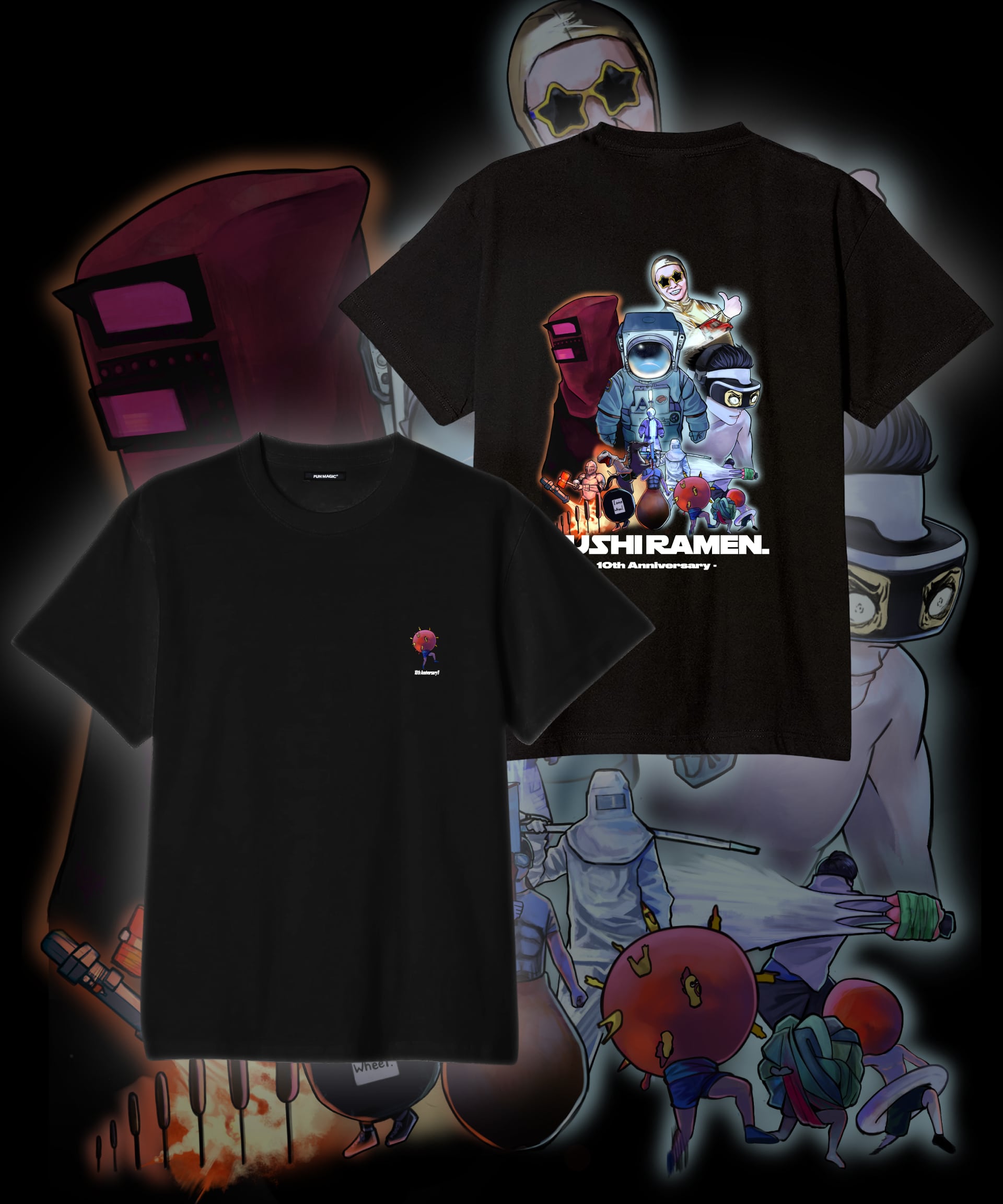 10周年記念Tシャツ BLACK | FUN MAGIC STORE
