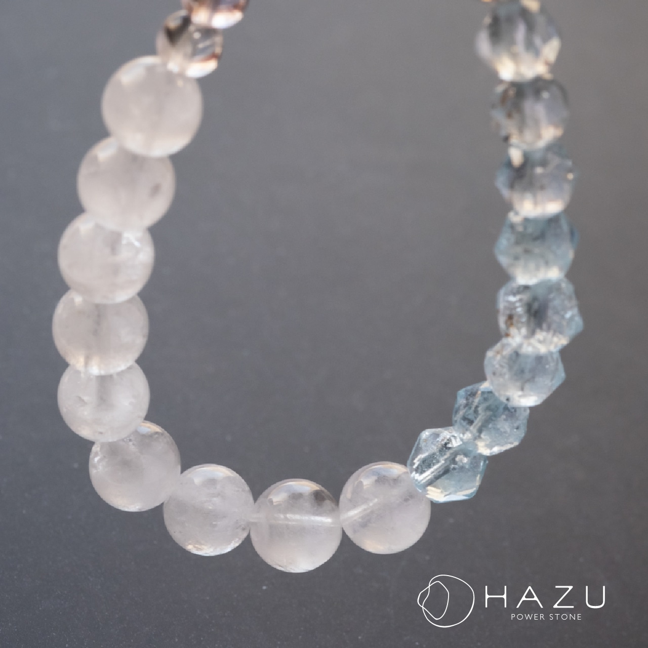 幸運と穏やかな晴空ブレス［ブルートパーズ／ホワイトガーデン／ラベンダーアメジスト］