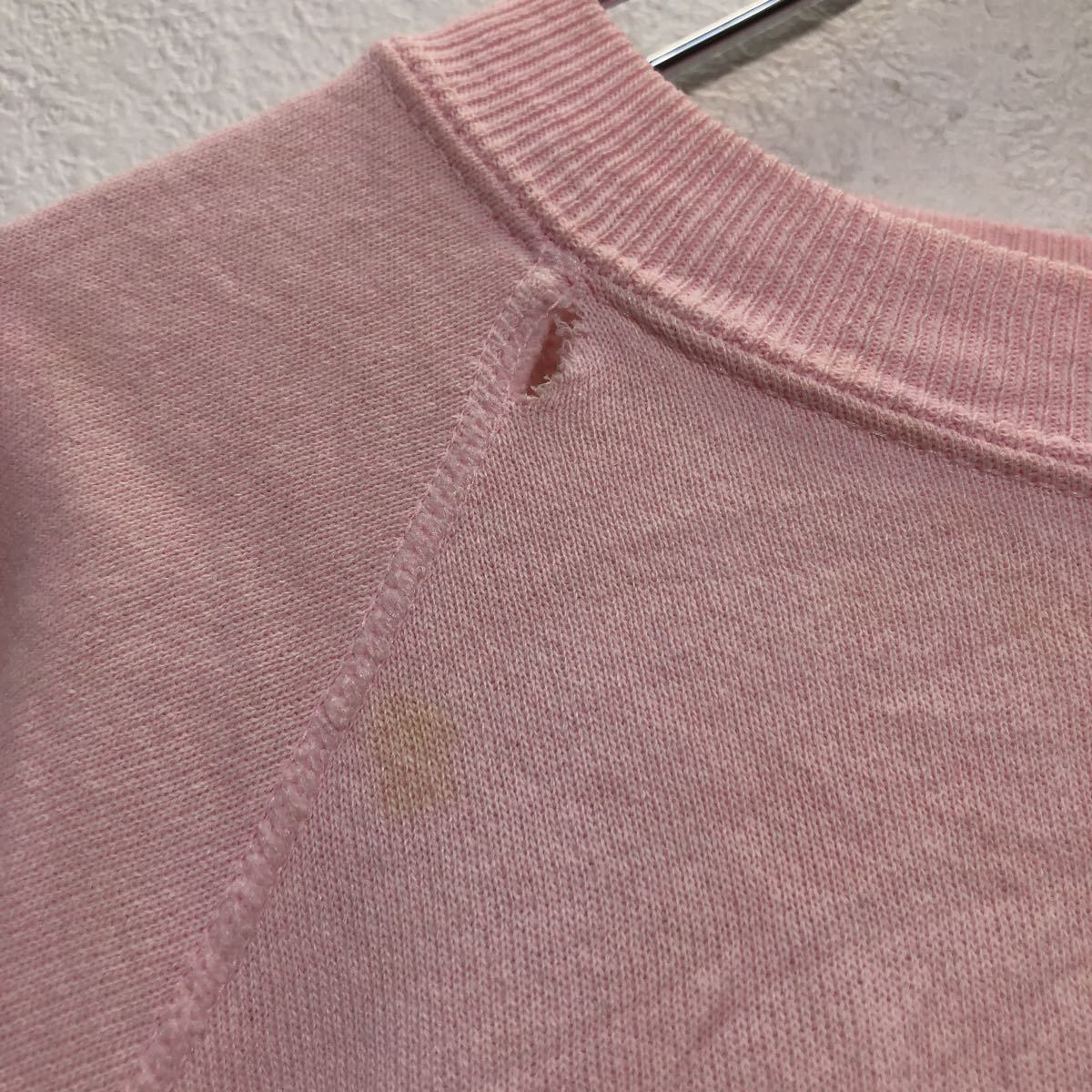 Hanes 無地 スウェット トレーナー M ピンク ヘインズ シンプル 裏起毛
