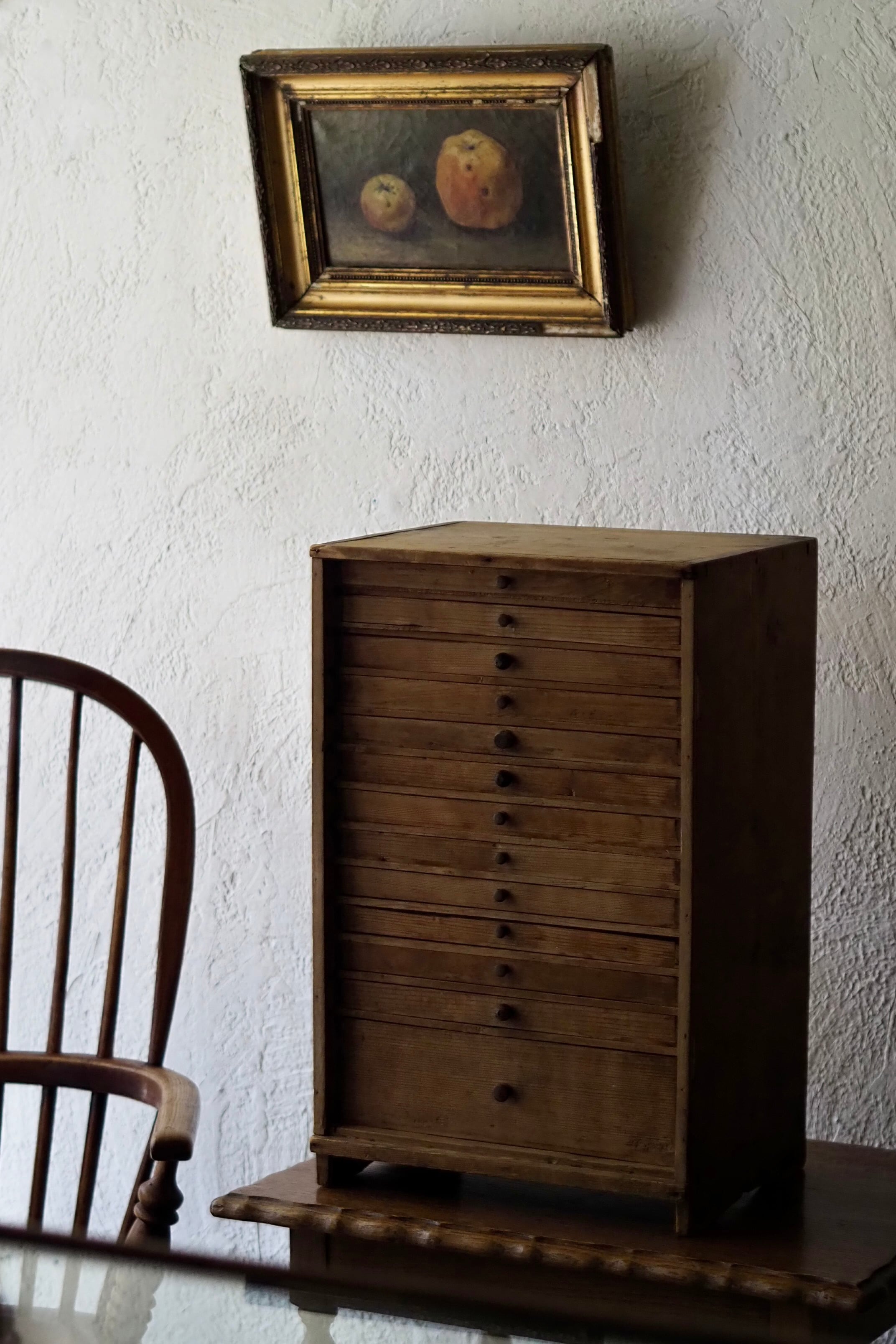 職人の手引き書　ヘンリー・ラップ　アンティークパイン家具　ジクレー　額 アンティークパイン小引き出し-antique pine drawer | アンティーク