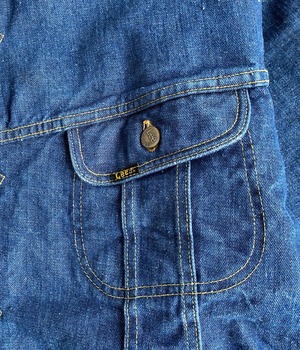 Vintage 70s Blanket liner denim jacket -Lee'STORM RIDER'-