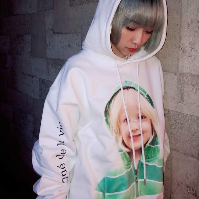 【Acme de la vie】ADLV BABY FACE HOODIE GREEN HOODIE BOY