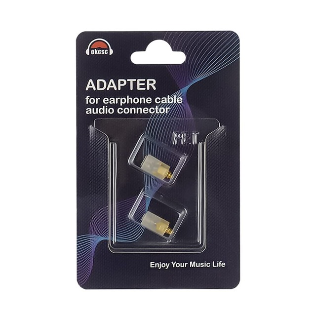 okcsc MMCX-0.78mm 変換コネクター コネクターキット MMCXコネクター（オス） - 2Pinコネクタ 0.78mm（メス） SEシリーズ用 2個セット ブラック