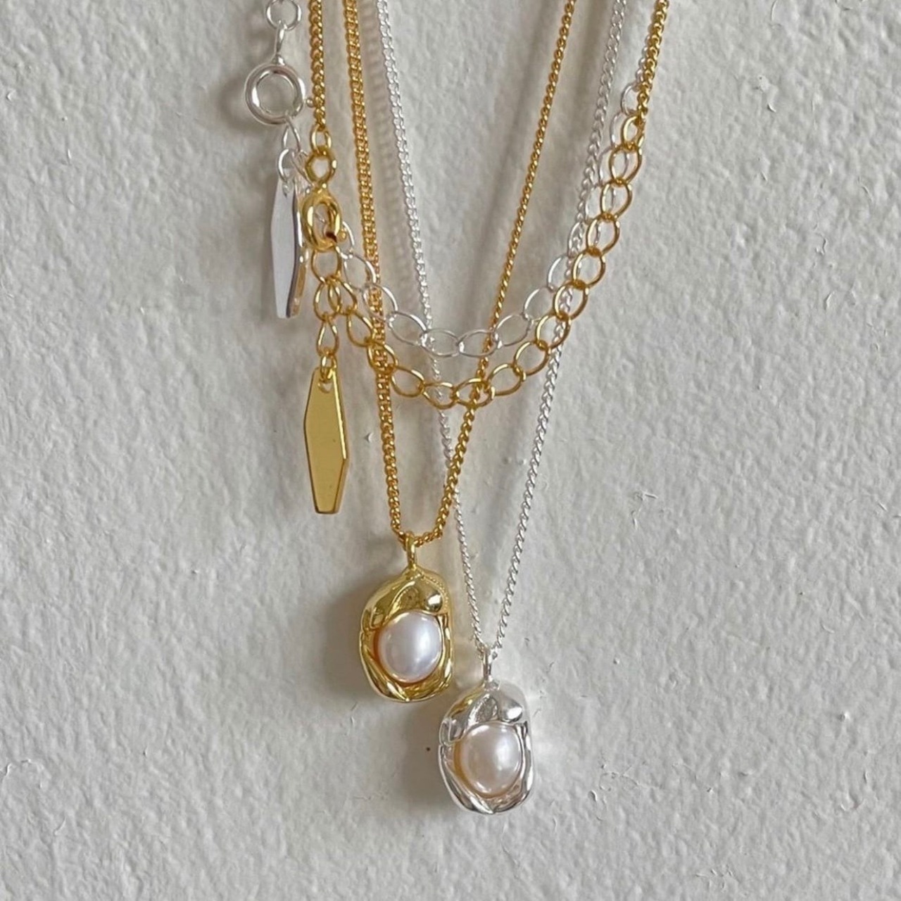 S925 Egg pearl necklace (N208-2)
