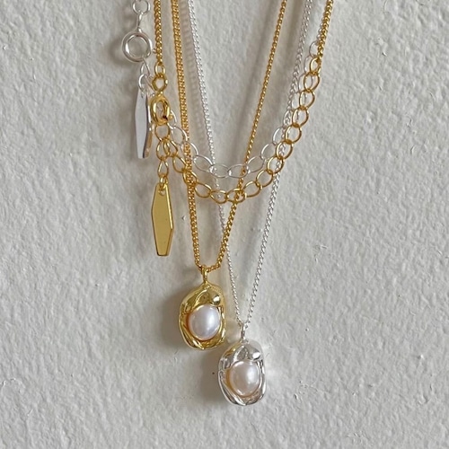 S925 Egg pearl necklace (N208-2)