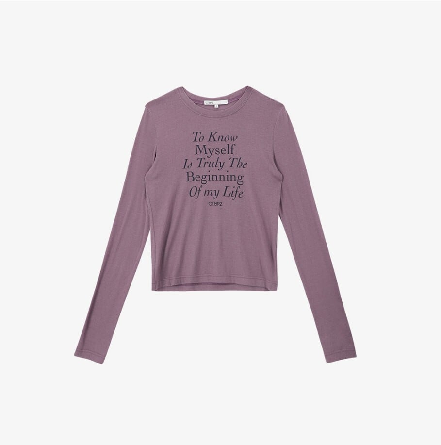 ☆AESPA ニンニン 着用！！【CITY BREEZE】LIFE LETTERING LONG SLEEVE