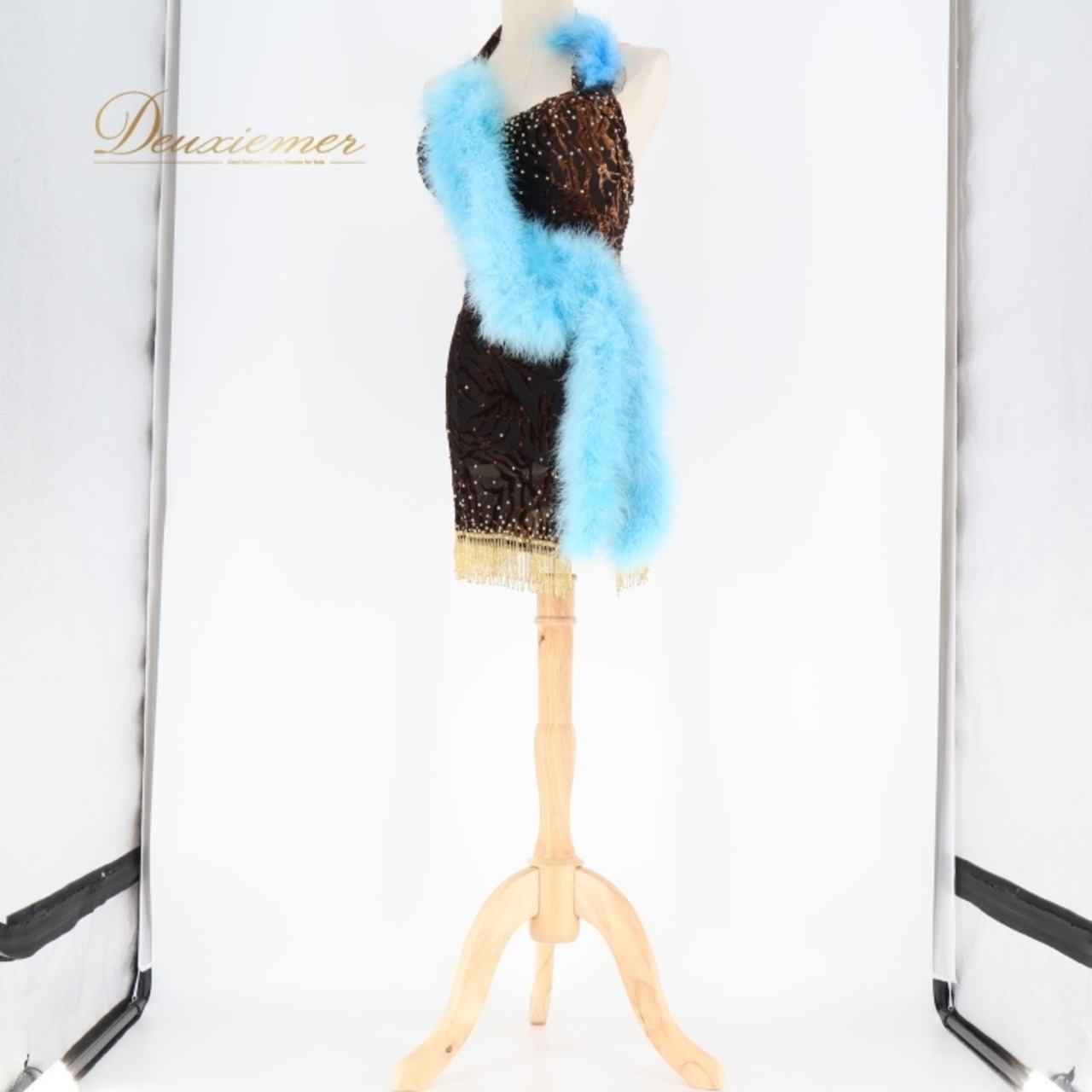 社交ダンス 衣装 ラテン ドレス ワンピース ファー ベロア 茶色 高級感 フリンジ デモ 競技 ダンス パーティ 発表会 atelier Miwa アトリエミワ ブラウン系 ブルー系 オシャレ レディース 可愛い ダンス衣装 競技用 フォーマル 大人用 ワンピースドレス ステージ衣装 大人向け 伸縮性 黒 茶 パーティ