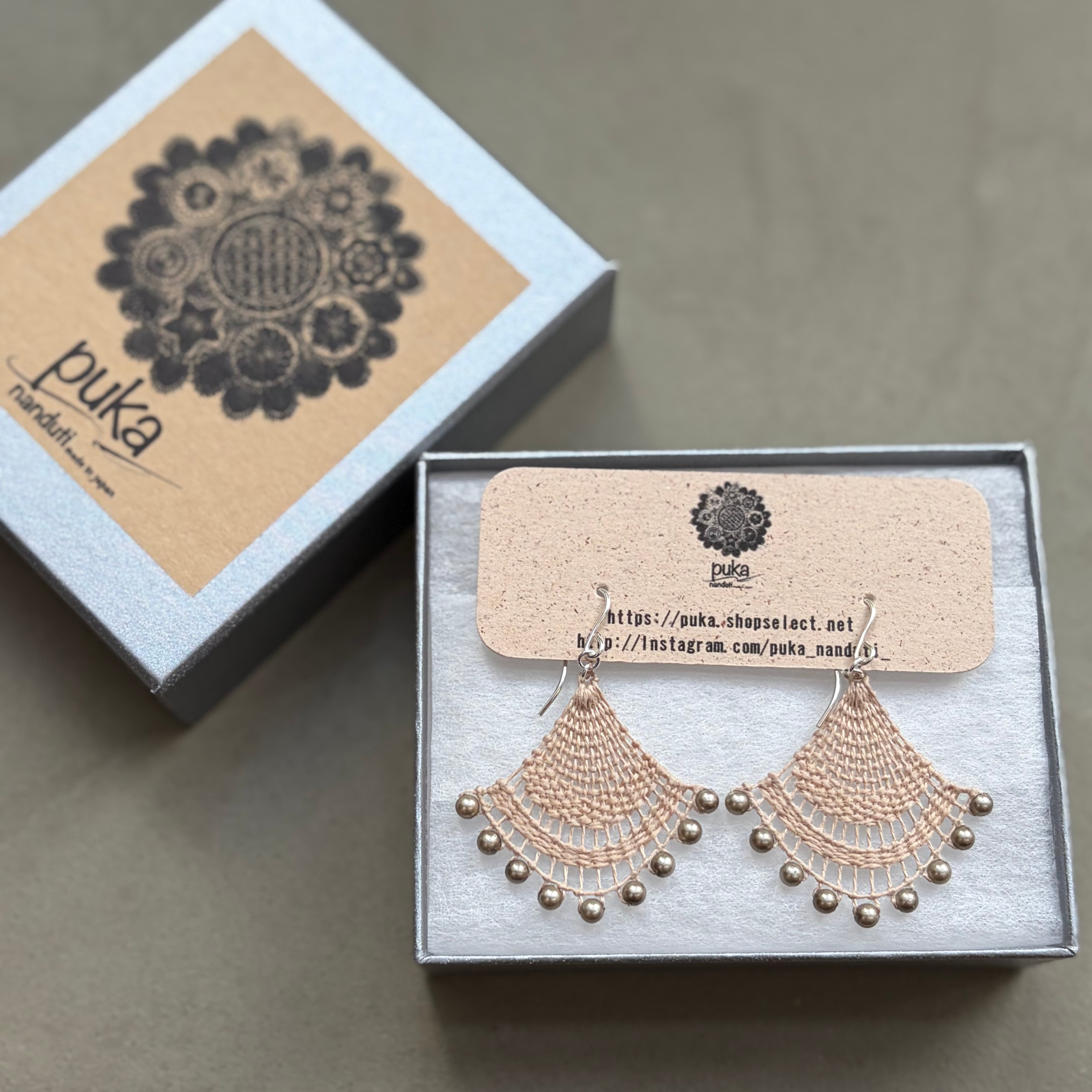 Ñanduti puka model earring | puka ~nanduti ~ ニャンドゥティ