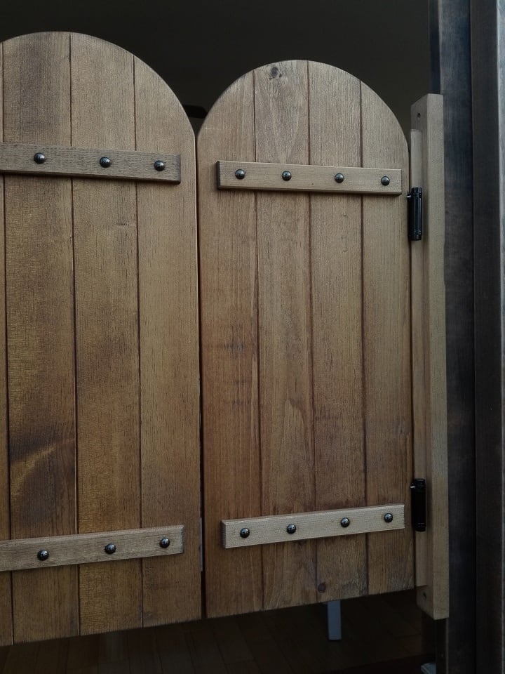 2枚扉＞スタックスタイル スイングドア ウエスタンドア 間口に合わせて