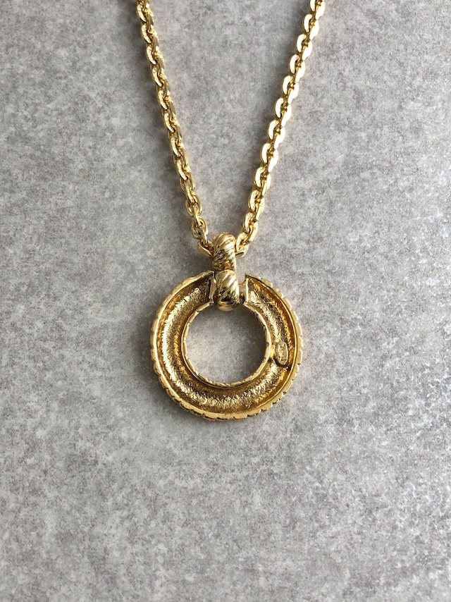 Yves Saint Laurent イヴ・サンローラン ネックレス ゴールド サークル vintage ヴィンテージ オールド yp8kbv