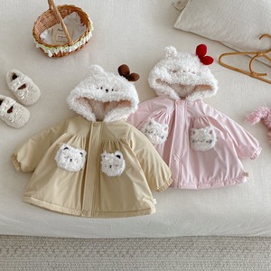 【BABY&KID】冬新作　帽子付き可愛いアウター