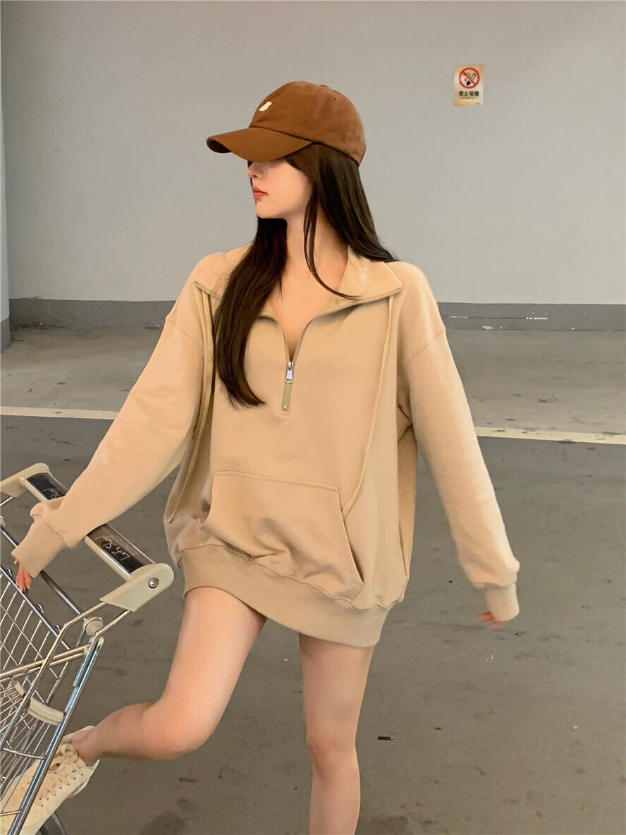 スウェット レディーススタイルルーズオータムトップス 秋物 ガールズファッション67592208398