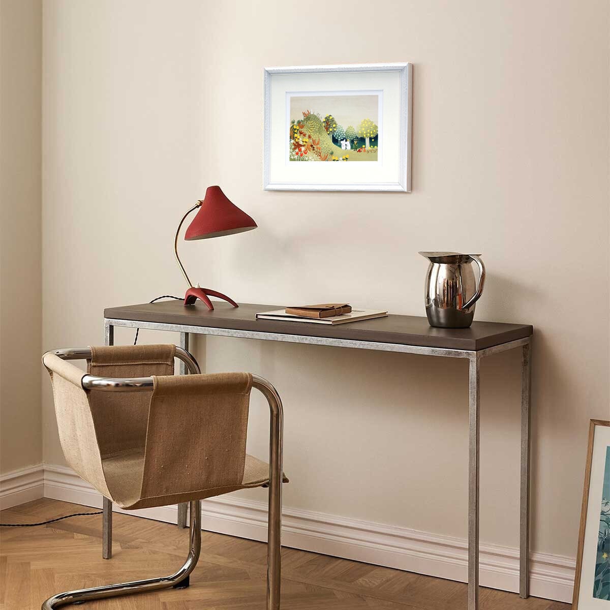 ムーミン 北欧 Postery 「ムーミン谷のジャングル」送料無料 フレーム 展示用フック付アートポスター 絵画 インテリア アート