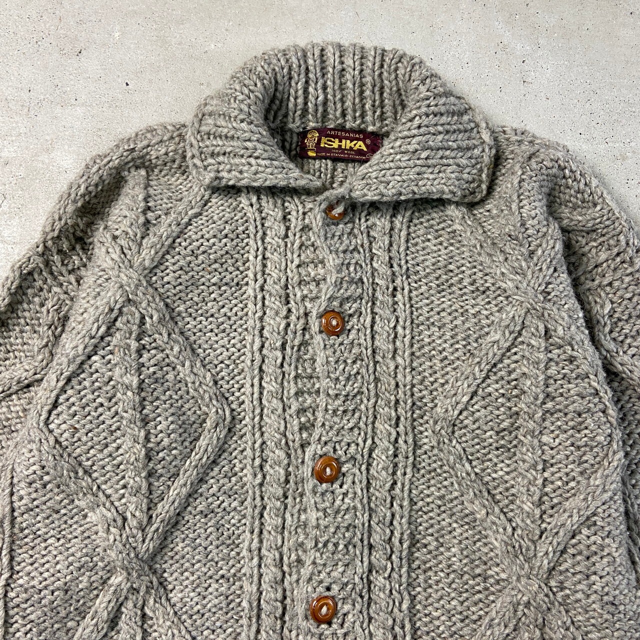 ISHKA エクアドルニット ハンドニット ウールニットセーター ニット 
