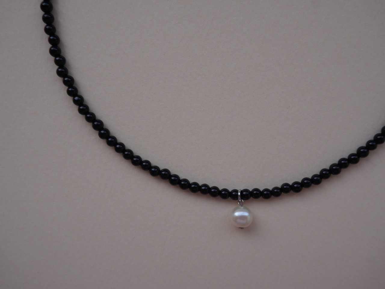 【 WAVE 】onyx × PURE point necklace