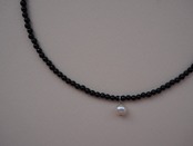 【 WAVE 】onyx × PURE point necklace