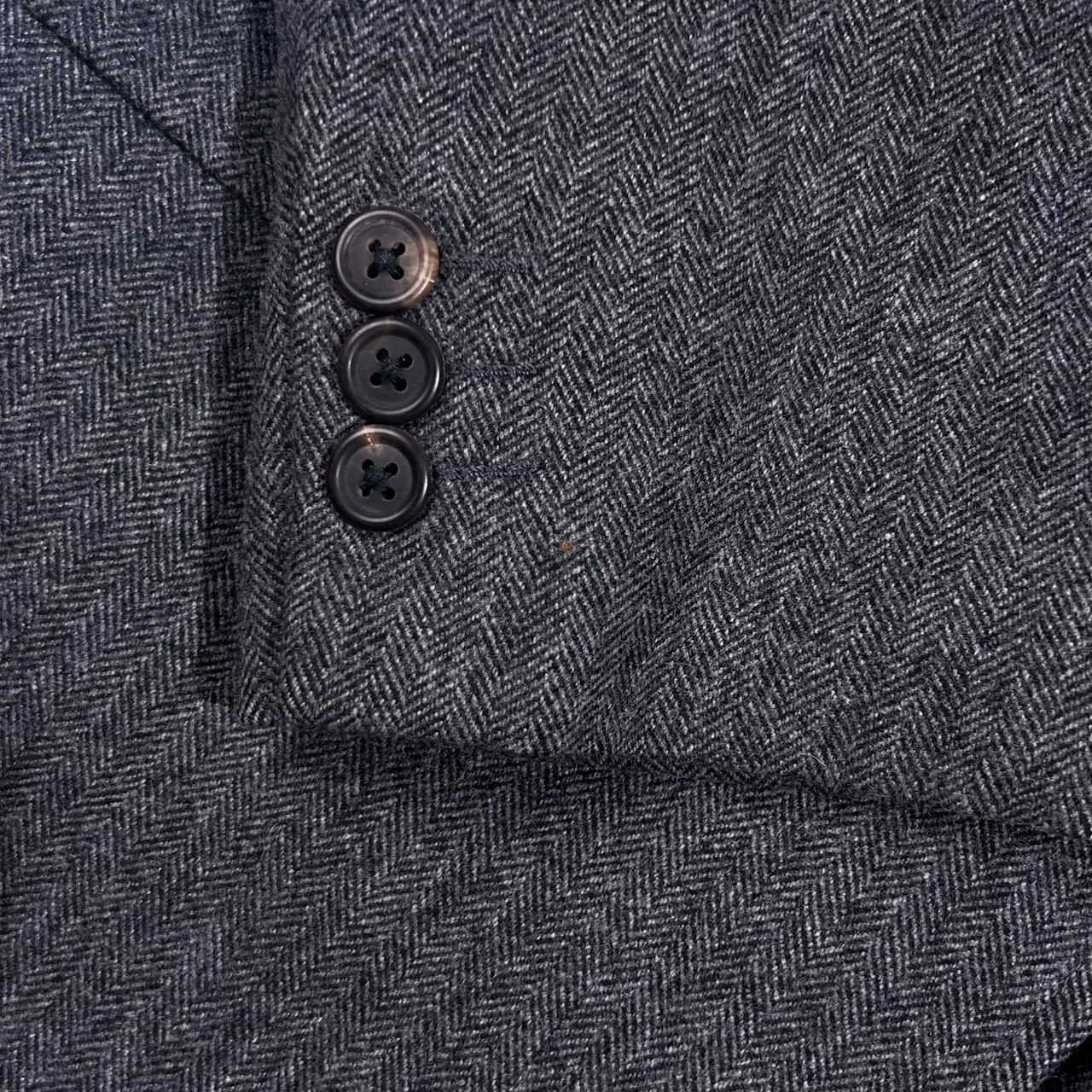 J.PRESS ジェイプレス ヘリンボーン 段返3B テーラードジャケット 90-76-165/グレー メンズ