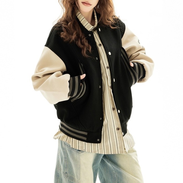 two-tone baseball jacket　バイカラーベースボールジャケット　J1472