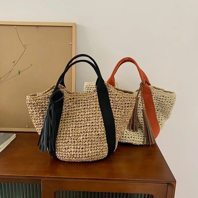 2color / タッセルデザインストローバッグ