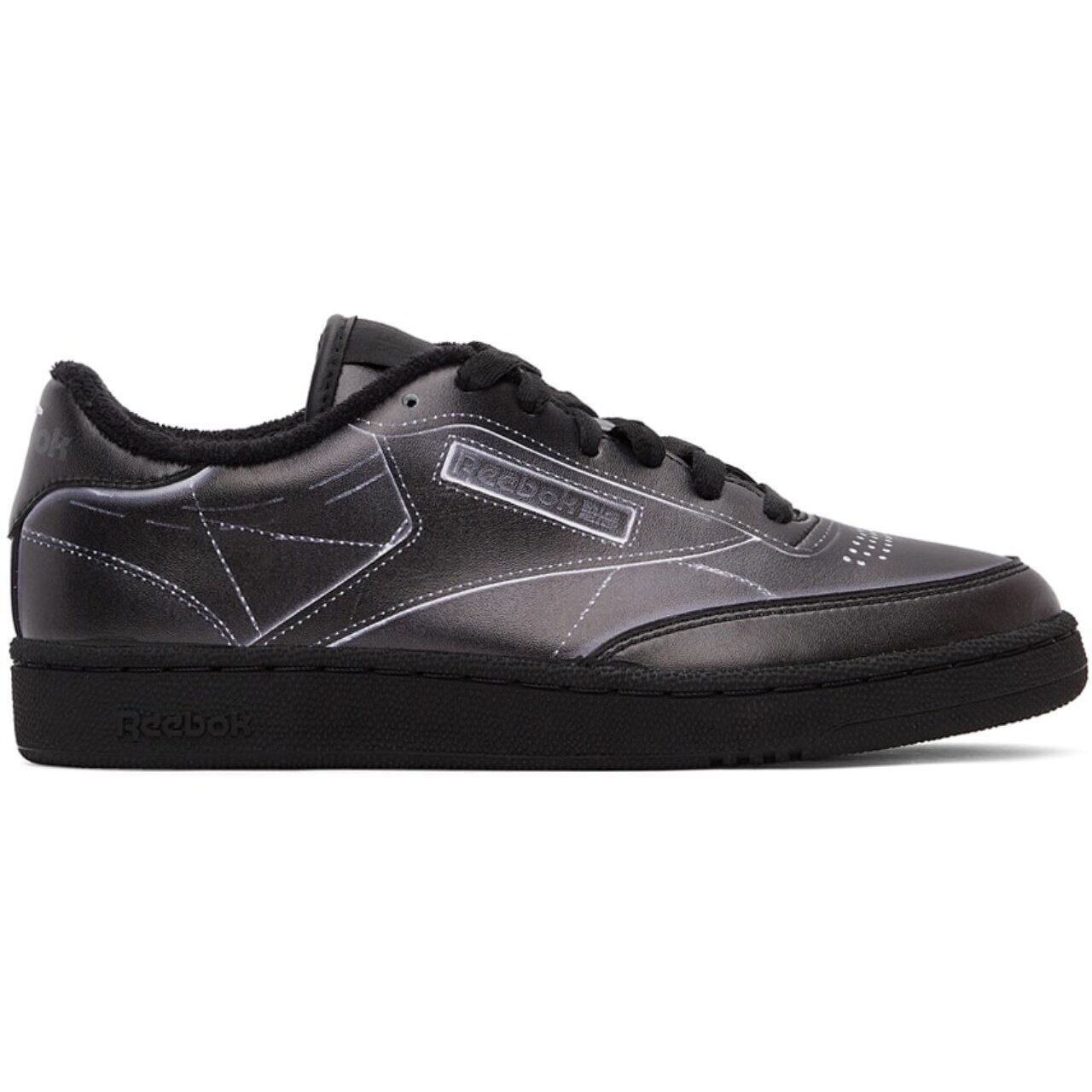 Maison Margiela × Reebok CLUB C TROMPE L’OEIL BLACK | AYIN