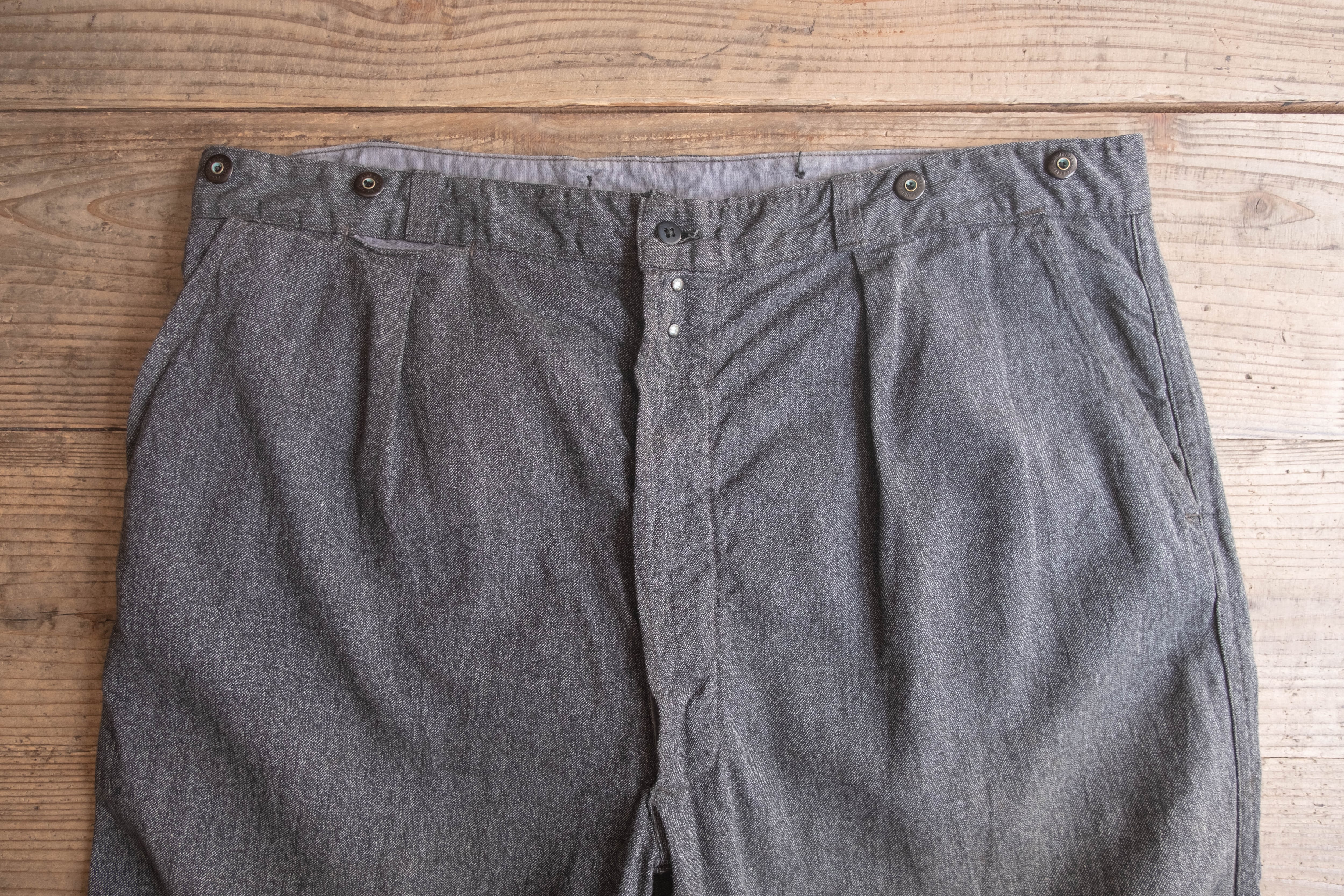 1940-50s Au Molinel フランス シャンブレーパンツ 14 | militaria