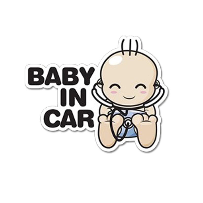 セーフティ反射ステッカー 赤ちゃん乗ってます Baby in Car ドクター赤ちゃん 安全 夜でも 安心 外貼り で よく目立ちます 出産準備に　出産のお祝いに