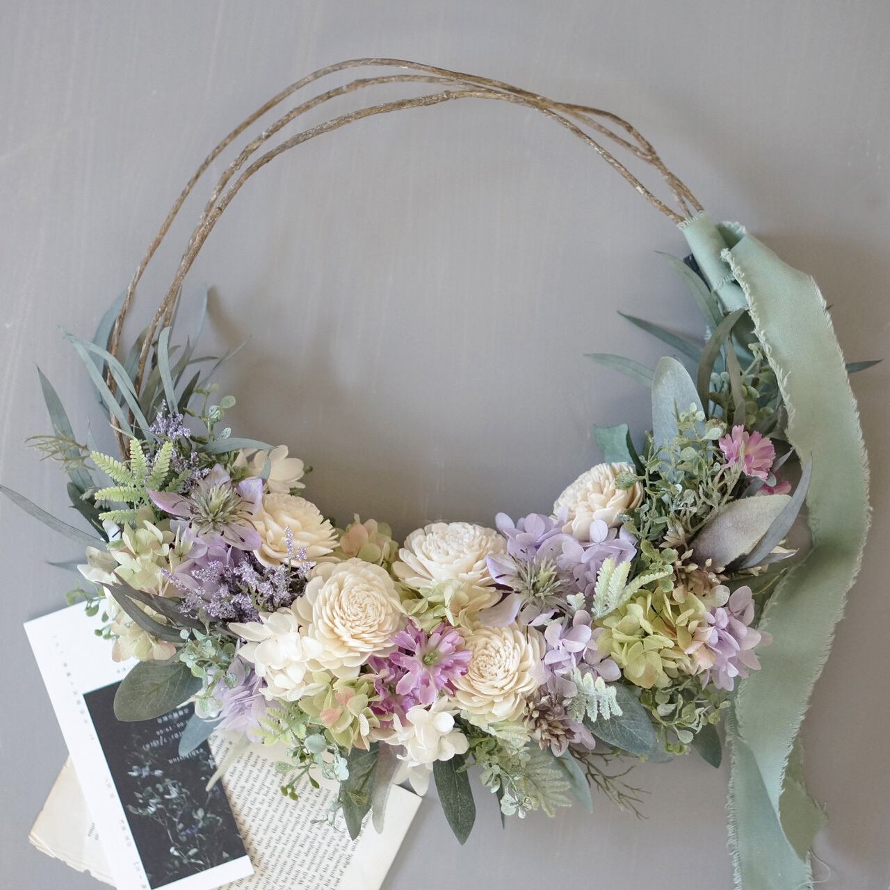 ユーカリと白い花のリースブーケセット Cascavelparts Com Br