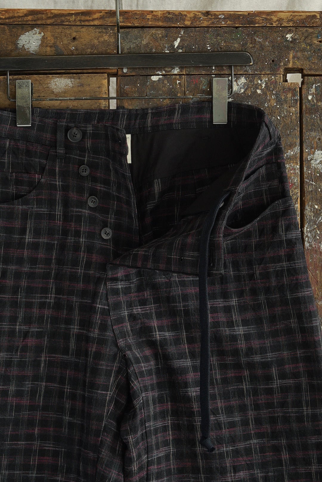 JAN JAN VAN ESSCHE - TROUSERS#78 / KASURI CHECK | Brownie