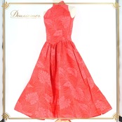 フラダンス 衣装 ワンピース ドレス レッド系 トーチジンジャー ハワイ製 モンステラ柄 ハワイアンプリント 植物柄 TorchGinger ノースリーブ ハイネック アロハ レッスン 練習 フラ ダンス 華やか 鮮やか かわいい おしゃれ 上品 大人っぽい フラダンス衣装 ハワイアン ワンピースドレス ダンス衣装 おしゃれドレス ボタニカル フラレッスン レディース用 ハワイスタイル 可愛いデザイン シンプルスタイル ステージ衣装