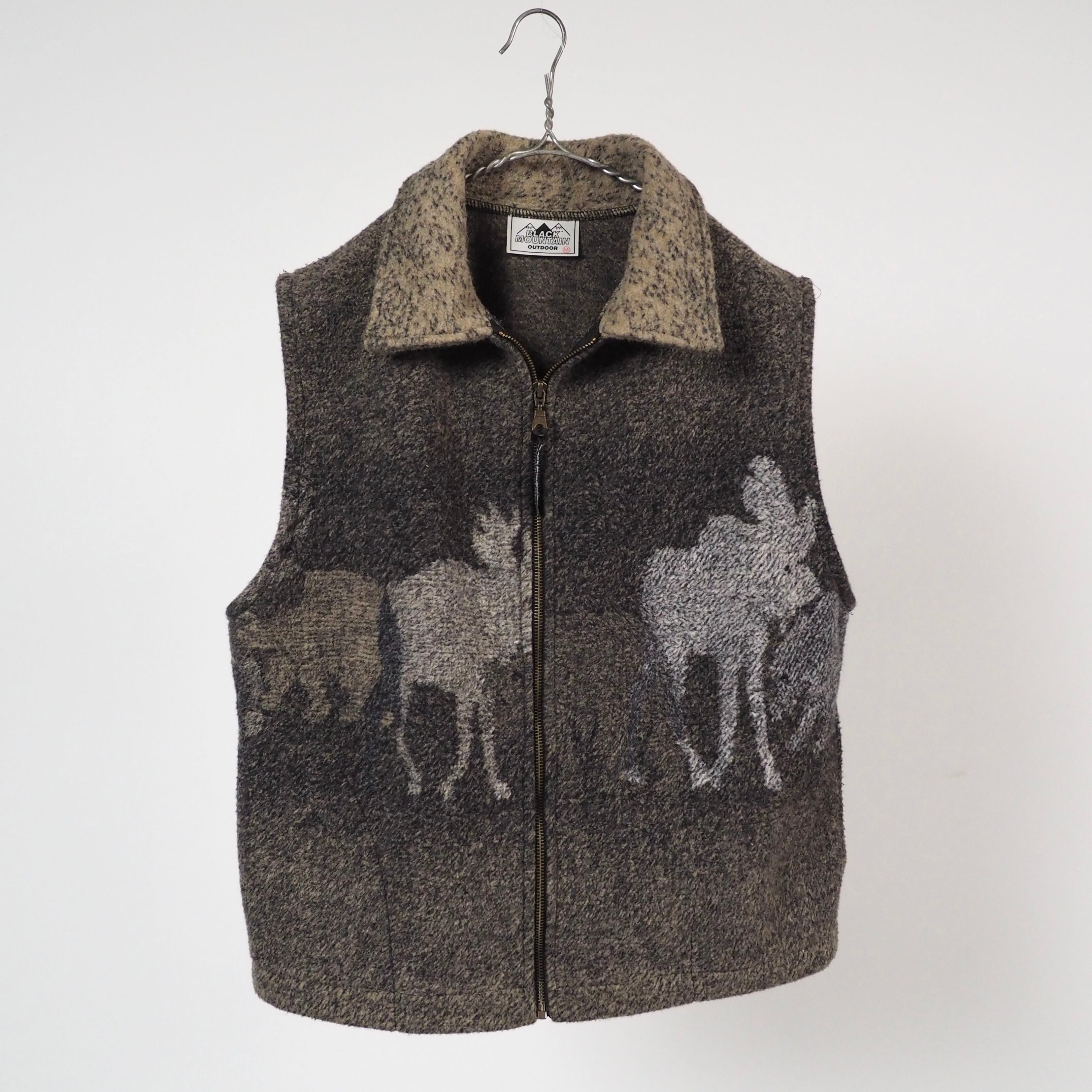 BLACK MOUNTAIN zip up fleece vest “Moose” W-M ブラックマウンテン フリースベスト