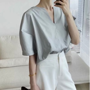 【INSTAGRAMMER SELECT】半袖スキッパーブラウス　A0421