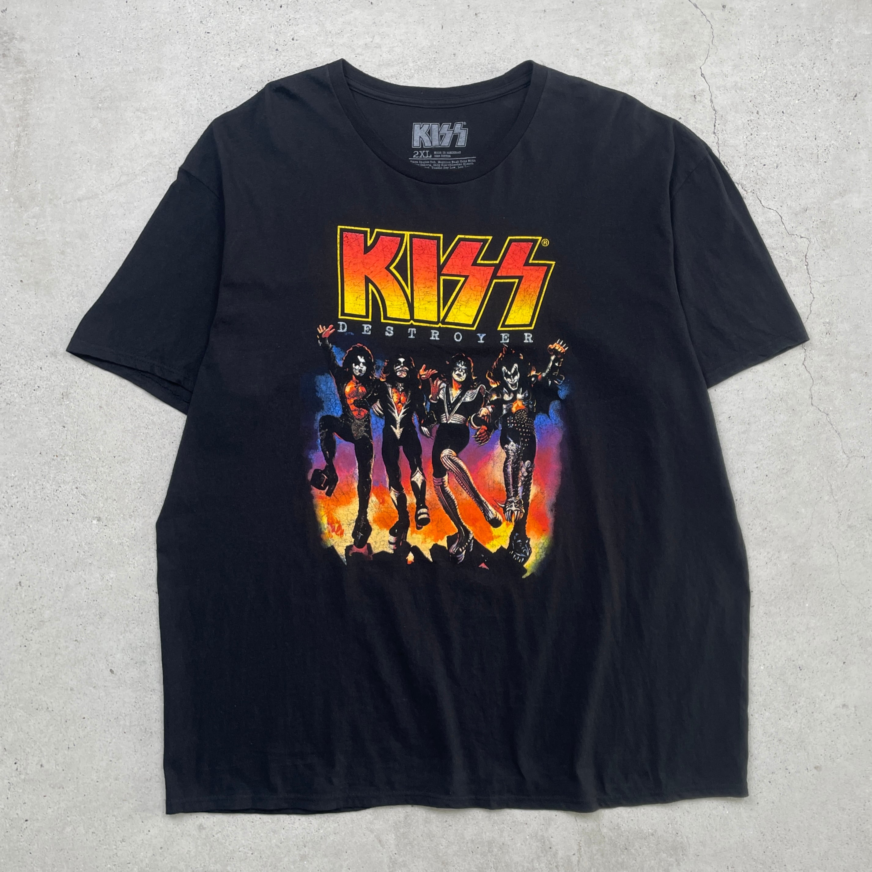 KISS キス バンドTシャツ プリントTシャツ メンズ2XL 古着 DESTROYER 