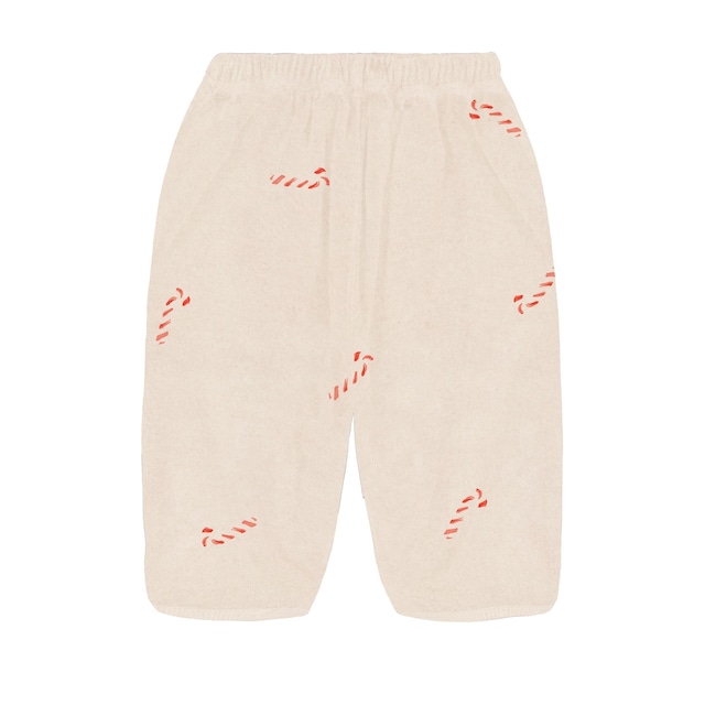 ［3-6Y］Studio Boheme Paris  - PORGY POLAR PANTS / ECRU - Candy Cane