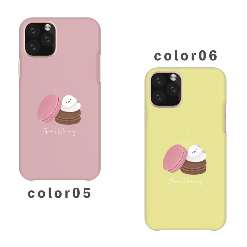 シマエナガ 鳥 マカロン スイーツ イラスト 全機種対応スマホケース