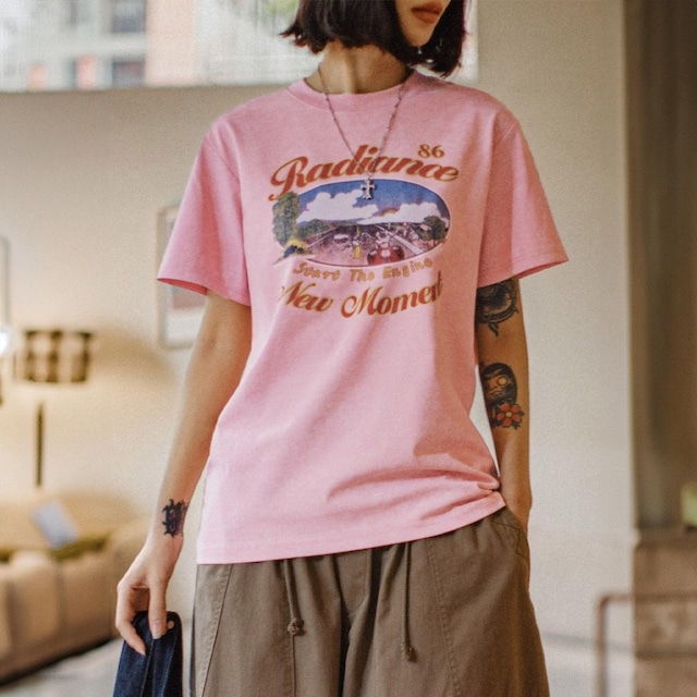 ロードモチーフレトロロゴTシャツ R00519