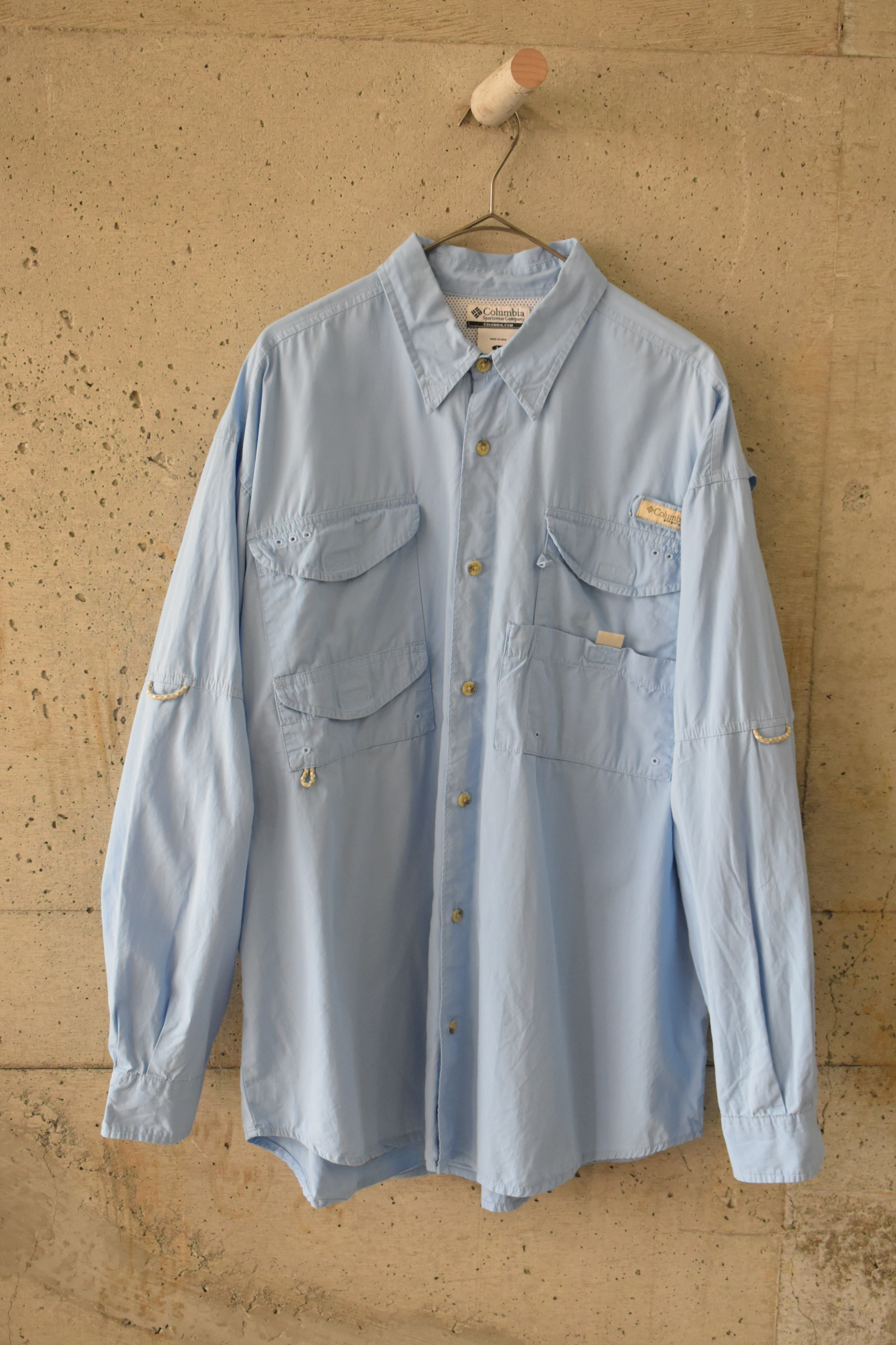 Oversized light blue fishing shirt