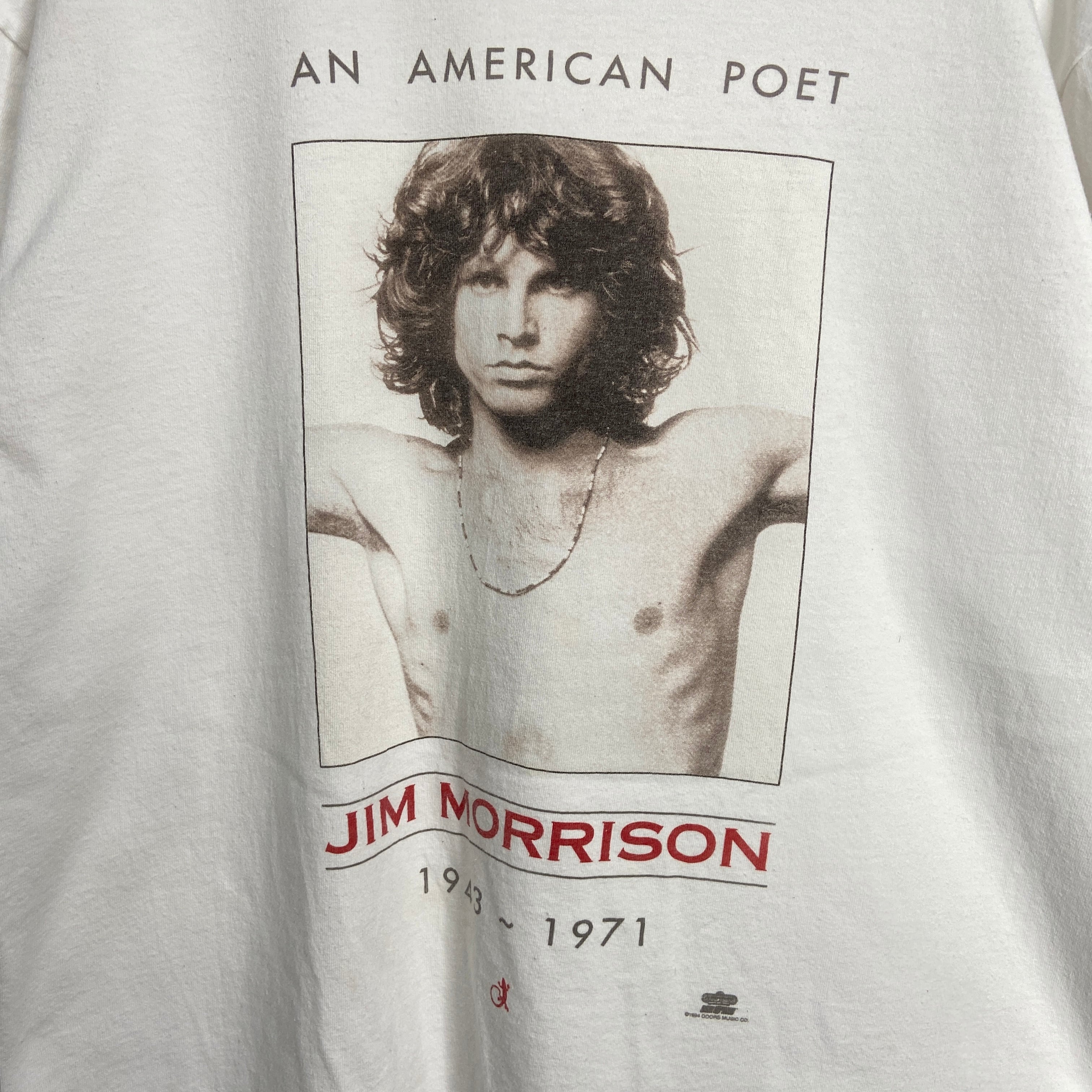 90s USA製 ジムモリソン ドアーズ バンドTシャツ 追悼T 白 L | 古着屋 Uan